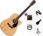 Elektroakusztikus gitár Fender CD-60SCE Dreadnought WN Deluxe Premium SET Natural Elektroakusztikus gitár