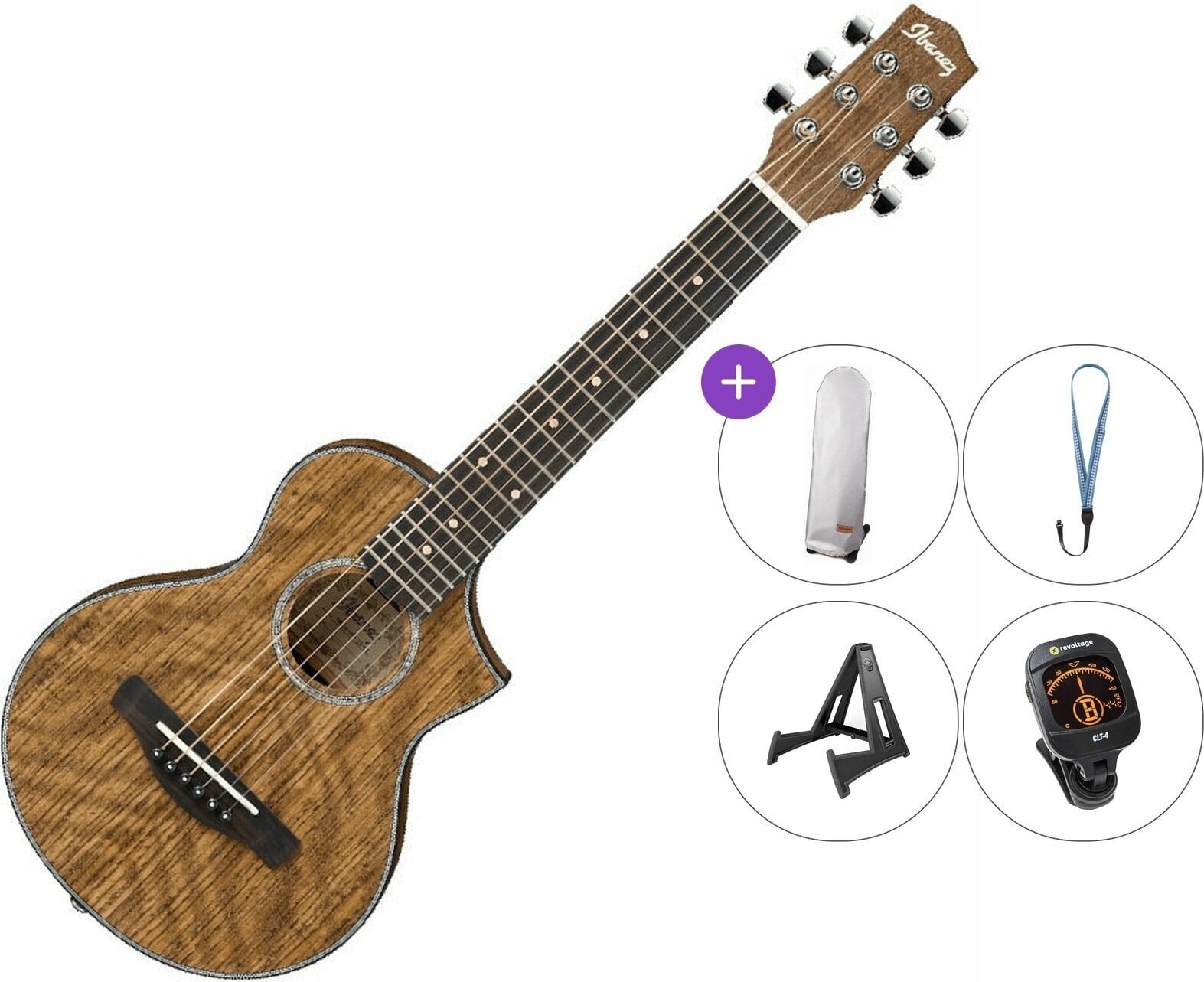 Guitalele Ibanez EWP14WB-OPN Premium SET Open Pore Natural Guitalele