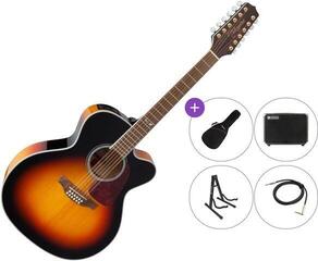 Gitara elektroakustyczna 12-strunowa Takamine GJ72CE-12BSB Premium SET Brown Sunburst Gitara elektroakustyczna 12-strunowa