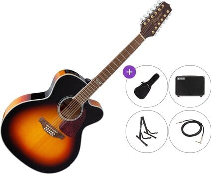12-strunná elektroakustická kytara Takamine GJ72CE-12BSB Premium SET Brown Sunburst 12-strunná elektroakustická kytara - 1