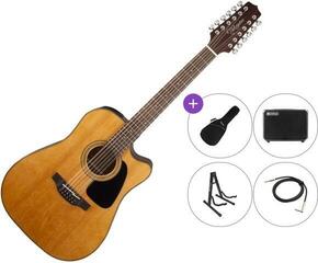 12-saitige Elektro-Akustikgitarre Takamine GD30CE-12NAT Premium SET Natural 12-saitige Elektro-Akustikgitarre