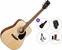 Dreadnought Guitar Cort AD810-OP Premium SET Open Pore Natural Dreadnought Guitar