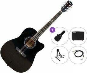 Dreadnought Elektro-Akustikgitarren Pasadena SG028CE Premium SET Black Dreadnought Elektro-Akustikgitarren