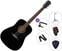 Dreda ģitāra Fender CD-60S Dreadnought WN Deluxe Standard SET Black Dreda ģitāra