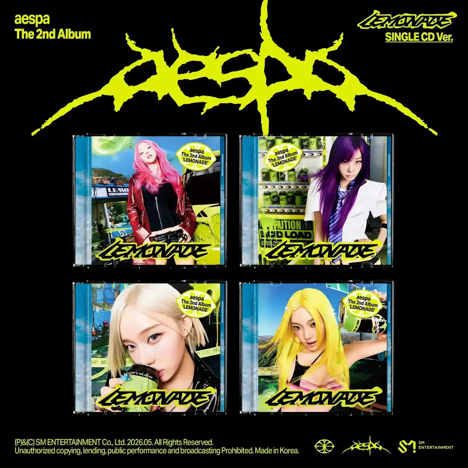 CD de música Aespa - Lemonade (Single CD Ver.) (Giselle) (CD)