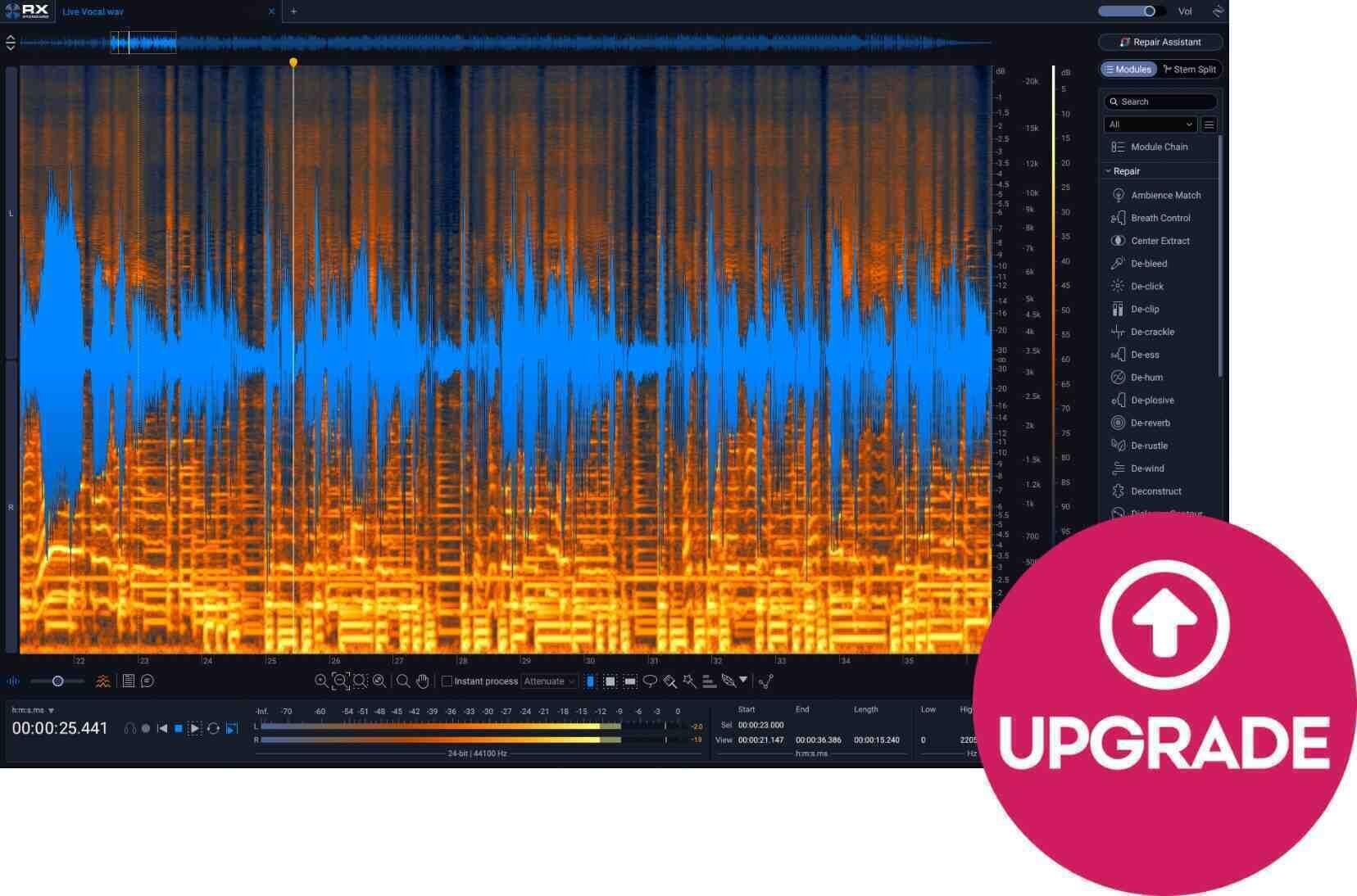 Update / Upgrade / Expansion iZotope RX 12 Advanced: Upgrade from RX 10 Standard (Digitální produkt)