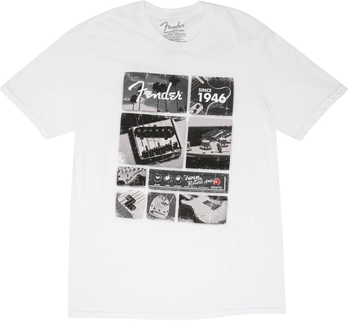 T-shirt Fender T-shirt Vintage Parts Branco L