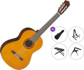 Guitarra clássica com pré-amplificador Yamaha CX40II Premium SET 4/4 Natural Guitarra clássica com pré-amplificador