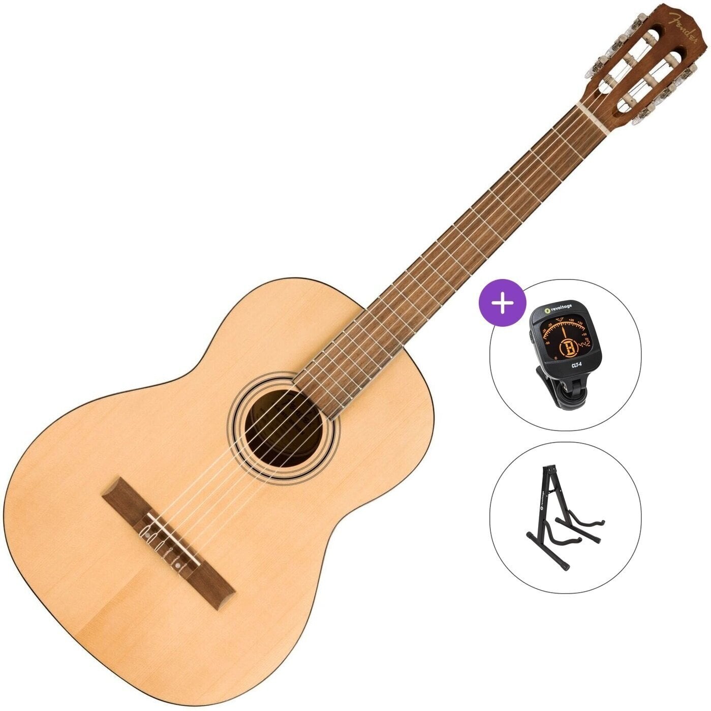 Guitarra clásica Fender CN-30WN Nylon Standard SET 4/4 Natural Guitarra clásica