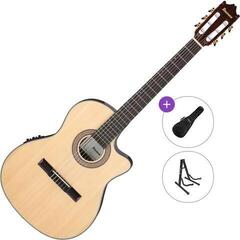 Konzertgitarre mit Tonabnehmer Ibanez GA35TCE-NT Standard SET 4/4 Natural High Gloss Konzertgitarre mit Tonabnehmer