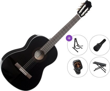 Klasszikus gitár Yamaha C40II Premium SET 4/4 Gloss Black Klasszikus gitár - 1