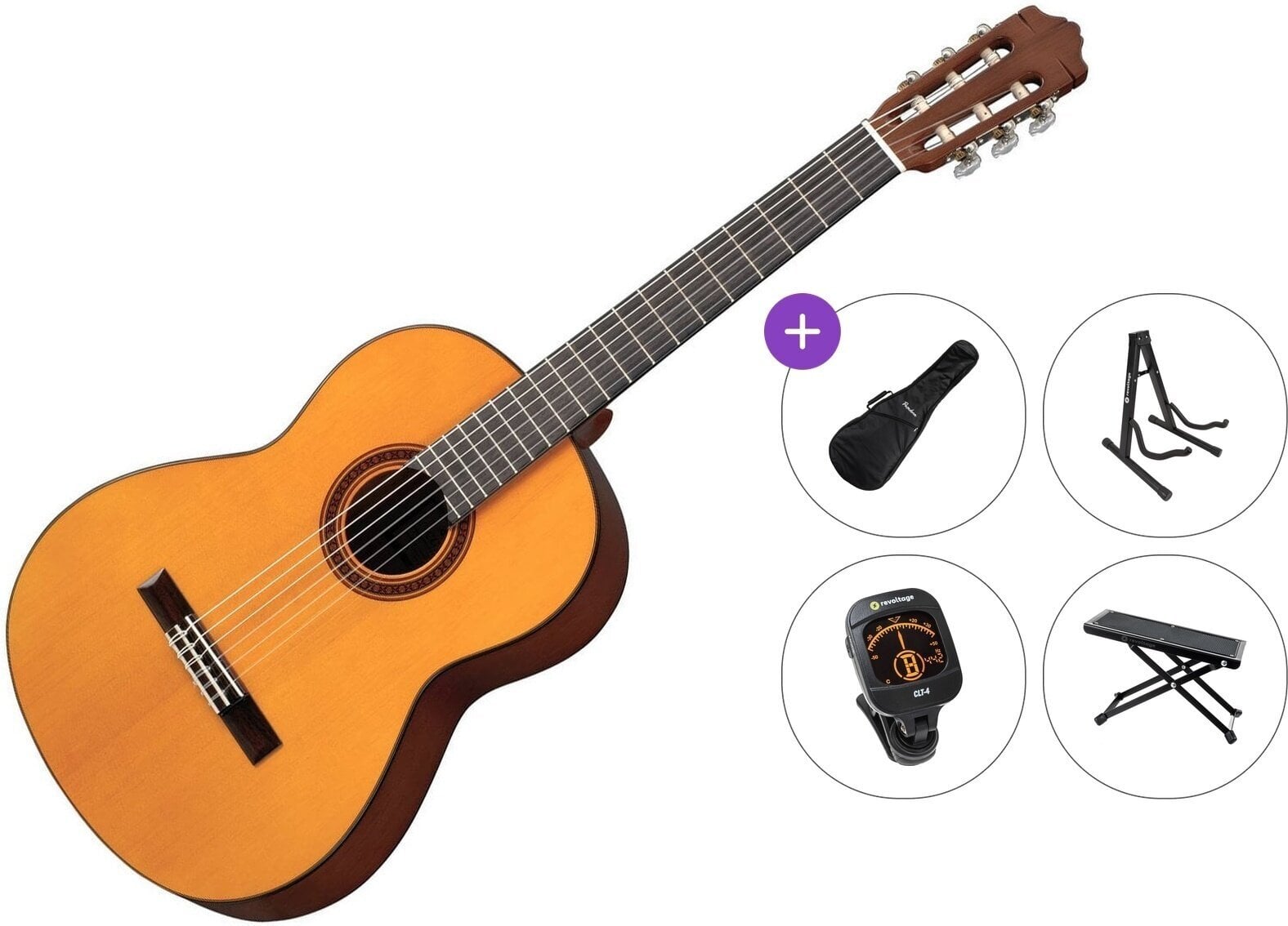Klassieke gitaar Yamaha CG 102 Premium SET 4/4 Natural Klassieke gitaar