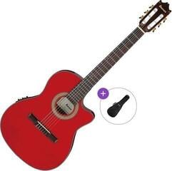 Klassieke gitaar met elektronica Ibanez GA35TCE-SRR Basic SET 4/4 Sapphire Red Klassieke gitaar met elektronica