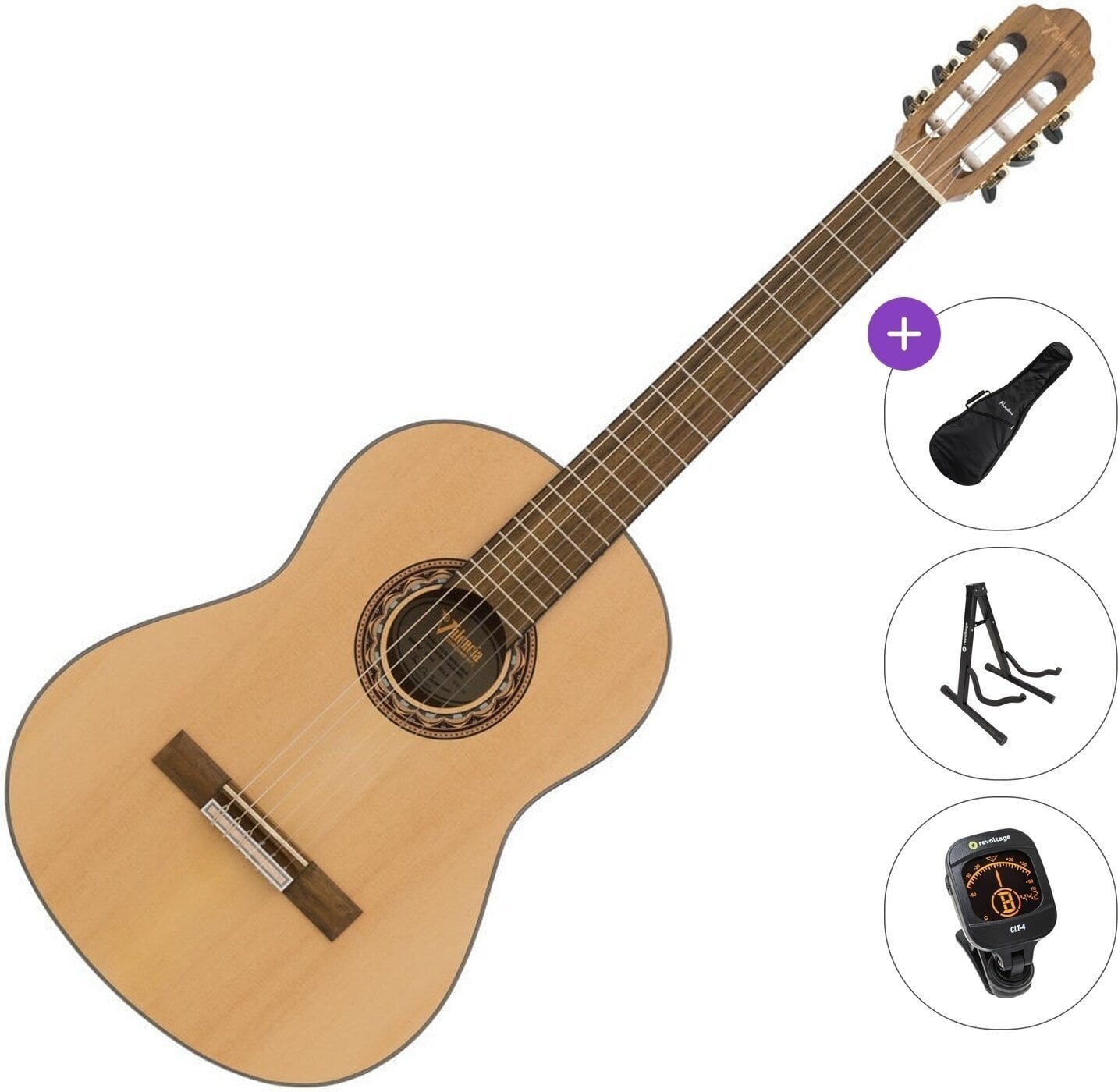 Klassisk guitar Valencia VC304 Standard SET 4/4 Natural Klassisk guitar