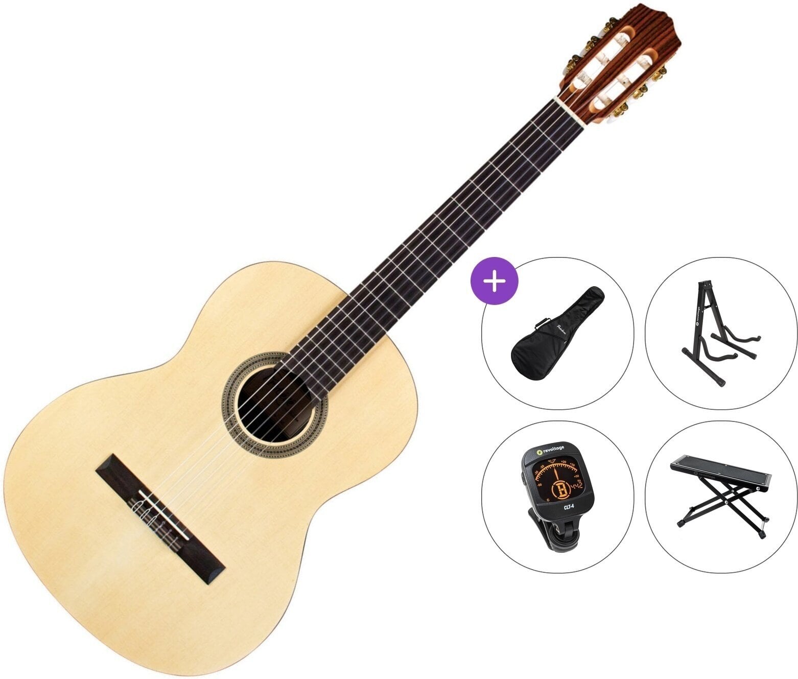 Klassieke gitaar Cordoba C1M Premium SET 4/4 Natural Matte Klassieke gitaar