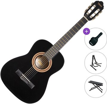 Klassisk guitar Valencia VC102 Standard SET Black Klassisk guitar - 1