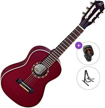 1/4 Konzertgitarre für Kinder Ortega R121 Standard SET Wine Red 1/4 Konzertgitarre für Kinder - 1