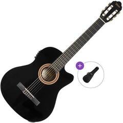 Klassinen kitara esivahvistimella Valencia VC104CE Basic SET 4/4 Black Klassinen kitara esivahvistimella