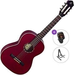 Klassieke gitaar Ortega R121 Standard SET 7/8 Wine Red Klassieke gitaar