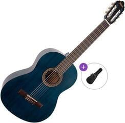 Klassikaline kitarr Valencia VC204 Basic SET 4/4 Transparent Blue Klassikaline kitarr