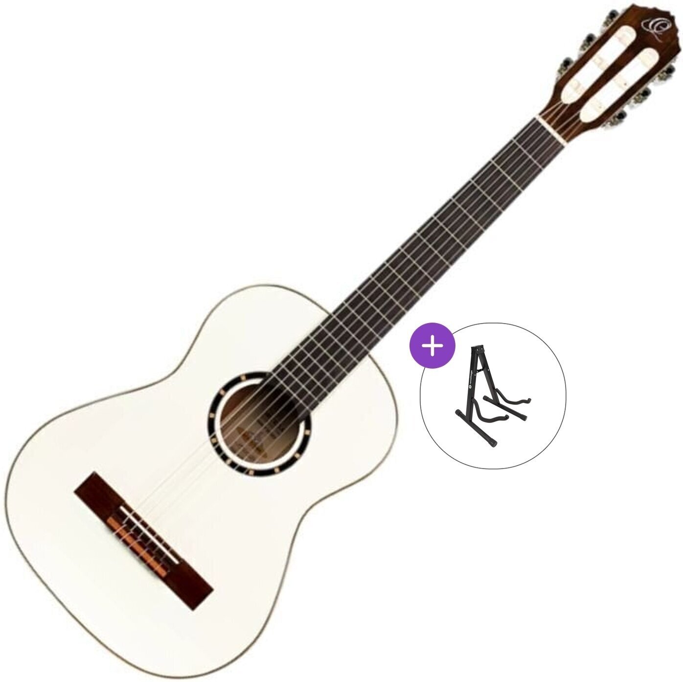 Semi-klassieke gitaar voor kinderen Ortega R121 Basic SET White Semi-klassieke gitaar voor kinderen