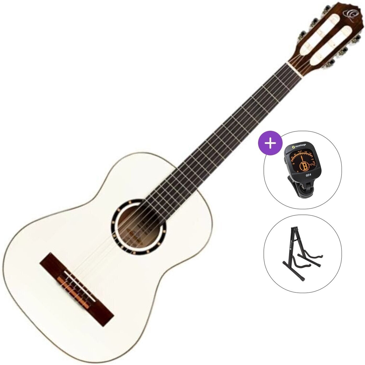 Semi-klassieke gitaar voor kinderen Ortega R121 Standard SET White Semi-klassieke gitaar voor kinderen