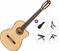 Класическа китара с предусилвател Valencia VC704CE Premium SET 4/4 Natural Класическа китара с предусилвател