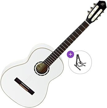 Klassieke gitaar Ortega R121SNWH Basic SET 4/4 White Klassieke gitaar - 1