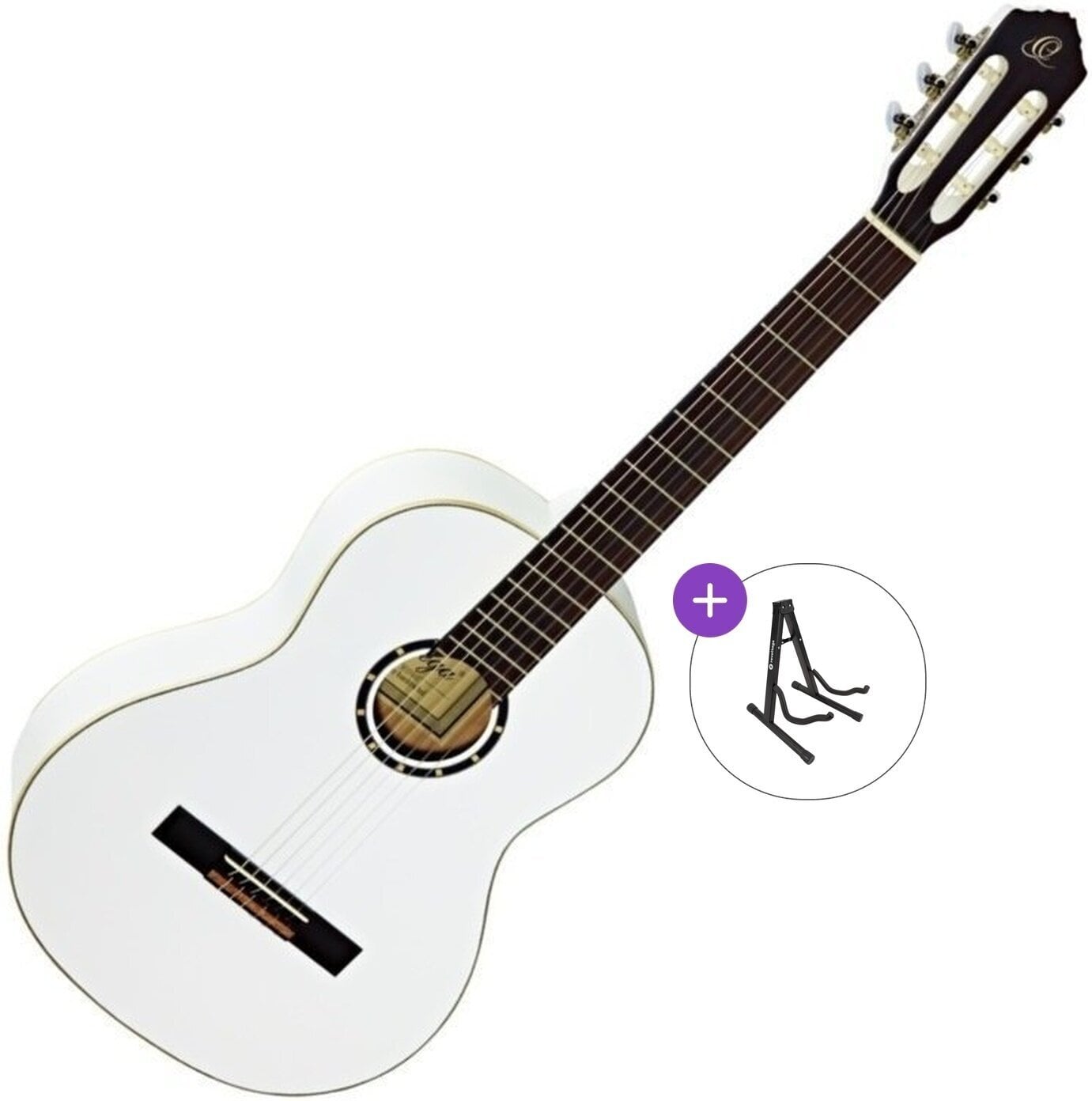 Klassieke gitaar Ortega R121WH Basic SET 4/4 White Klassieke gitaar