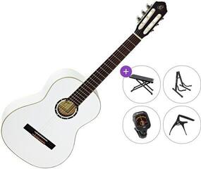 Klassieke gitaar Ortega R121WH Premium SET 4/4 White Klassieke gitaar