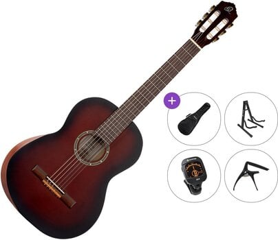 Klasiskā ģitāra Ortega R55DLX-BFT Premium SET 4/4 Burbon Burst Klasiskā ģitāra - 1