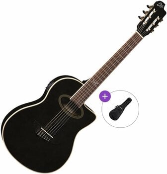 Klassieke gitaar met elektronica Eko guitars NXT N100e Basic SET 4/4 Black Klassieke gitaar met elektronica - 1