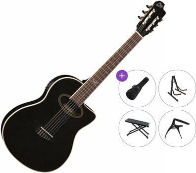 Konzertgitarre mit Tonabnehmer Eko guitars NXT N100e Premium SET 4/4 Black Konzertgitarre mit Tonabnehmer - 1