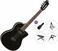Konzertgitarre mit Tonabnehmer Eko guitars NXT N100e Premium SET 4/4 Black Konzertgitarre mit Tonabnehmer