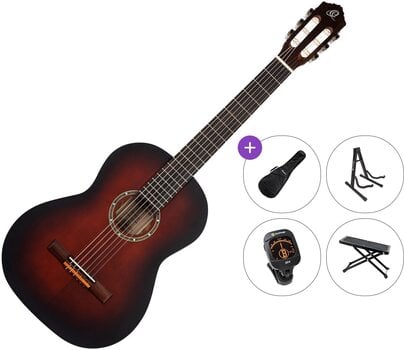 Klassieke gitaar Ortega R55BFT Premium SET 4/4 Burbon Burst Klassieke gitaar - 1