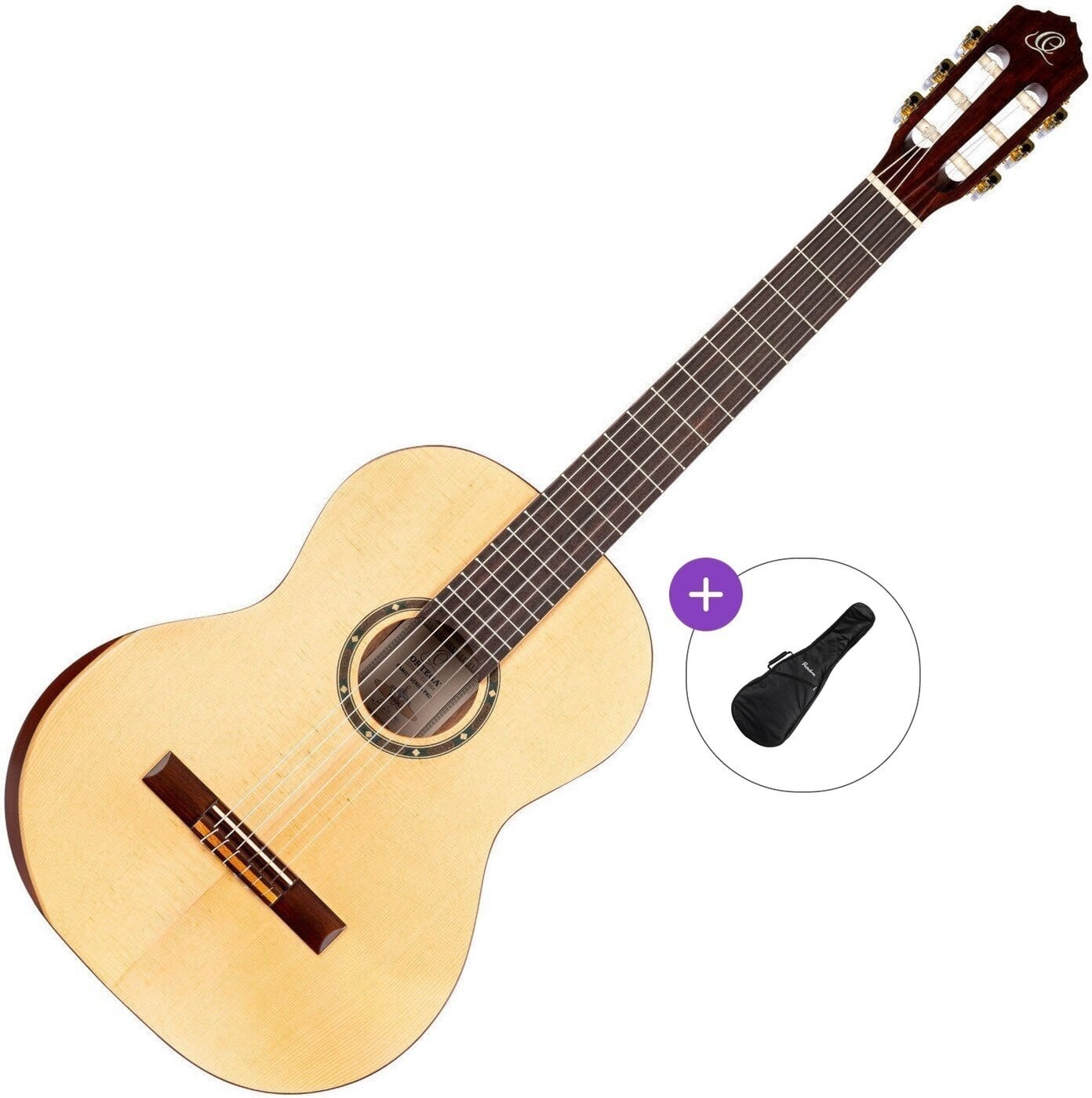Klasiskā ģitāra Ortega R55DLX Basic SET 4/4 Natural Klasiskā ģitāra