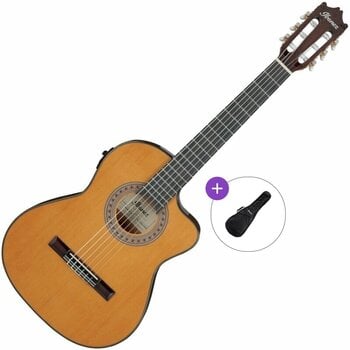 Elektro klasična gitara Ibanez GA5TCE3Q-AM Basic SET 3/4 Amber Elektro klasična gitara - 1