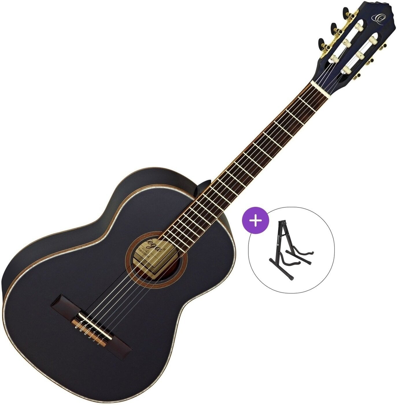 3/4 klassieke gitaar voor kinderen Ortega R221BK Basic SET Black 3/4 klassieke gitaar voor kinderen