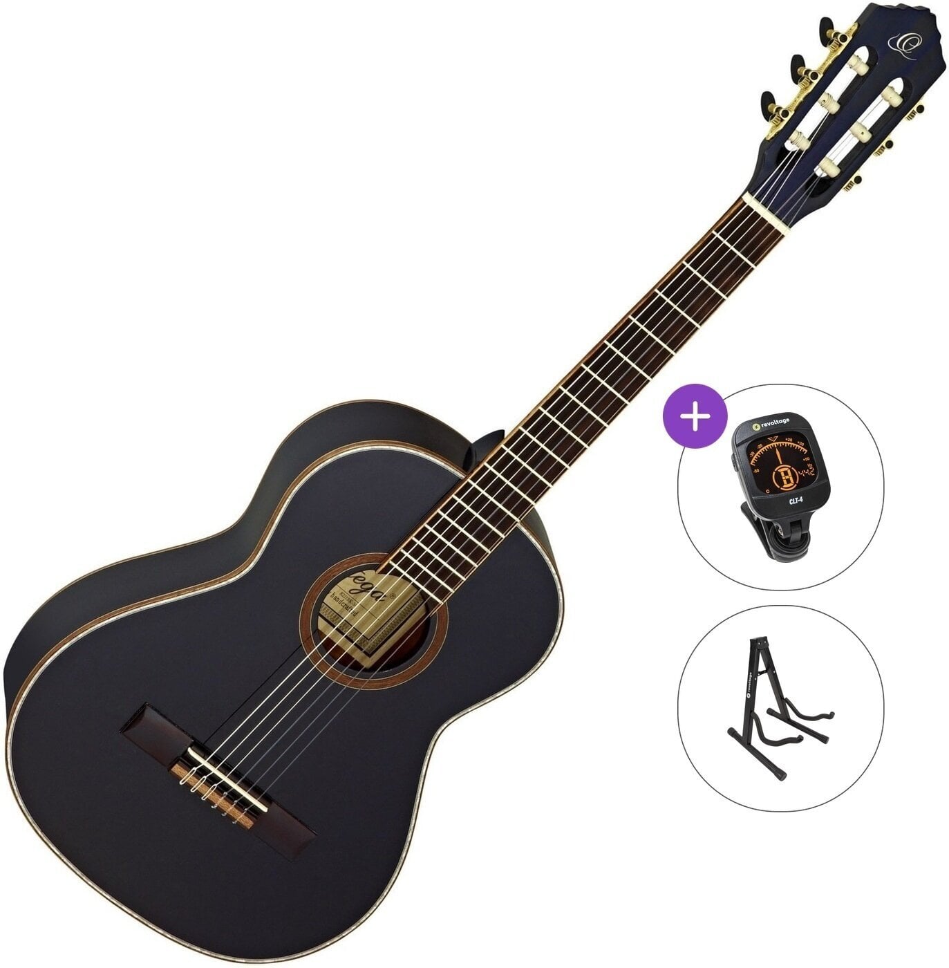 3/4 klassieke gitaar voor kinderen Ortega R221BK Standard SET Black 3/4 klassieke gitaar voor kinderen
