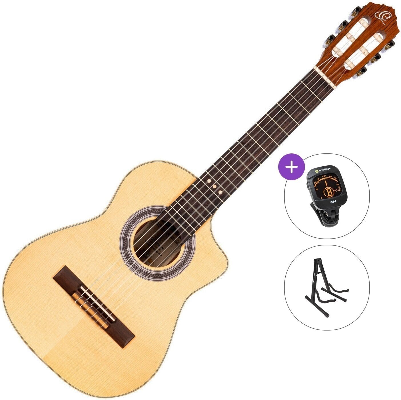 Semi-klassieke gitaar voor kinderen Ortega RQ38 Standard SET Natural Semi-klassieke gitaar voor kinderen