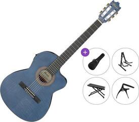 Guitarra clásica con preamplificador Ibanez GA5FMTCE-OB Premium SET Berry Blue Guitarra clásica con preamplificador