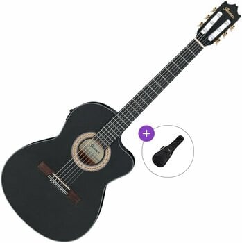 Klasiskā ģitāra ar priekšpastiprinātāju Ibanez GA5MHTCE-WK Basic SET 4/4 Weathered Black Open Pore Klasiskā ģitāra ar priekšpastiprinātāju - 1