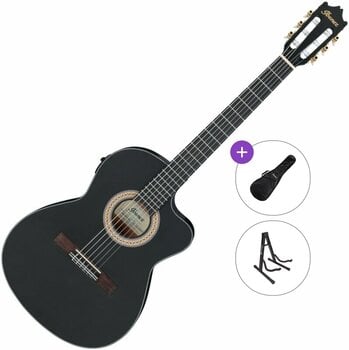 Klasiskā ģitāra ar priekšpastiprinātāju Ibanez GA5MHTCE-WK Standard SET 4/4 Weathered Black Open Pore Klasiskā ģitāra ar priekšpastiprinātāju - 1