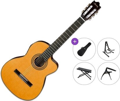 Konzertgitarre mit Tonabnehmer Ibanez GA6CE-AM Premium SET 4/4 Amber Konzertgitarre mit Tonabnehmer - 1