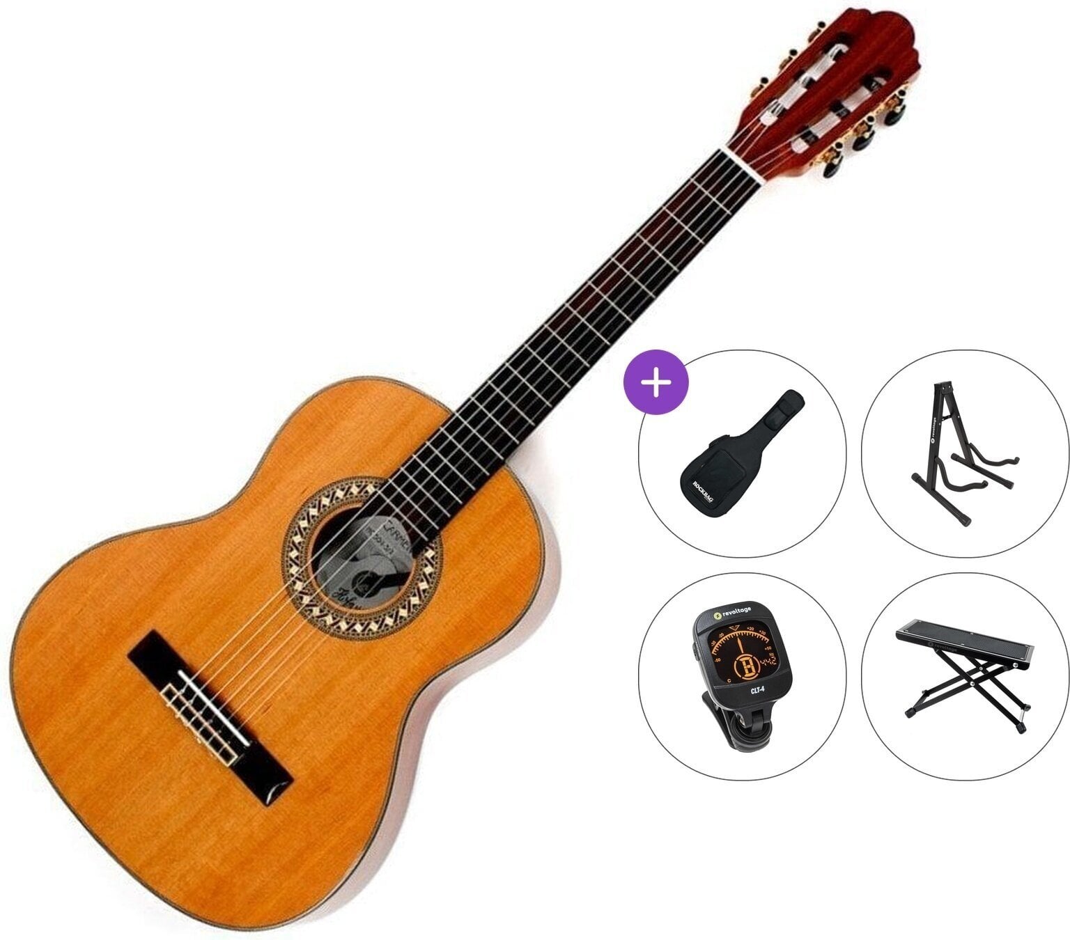 3/4 klassieke gitaar voor kinderen Höfner HC504 Premium SET Natural 3/4 klassieke gitaar voor kinderen
