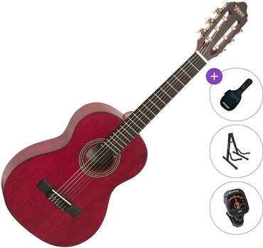 Klassisk guitar Valencia VC202 Standard SET Transparent Wine Red Klassisk guitar - 1