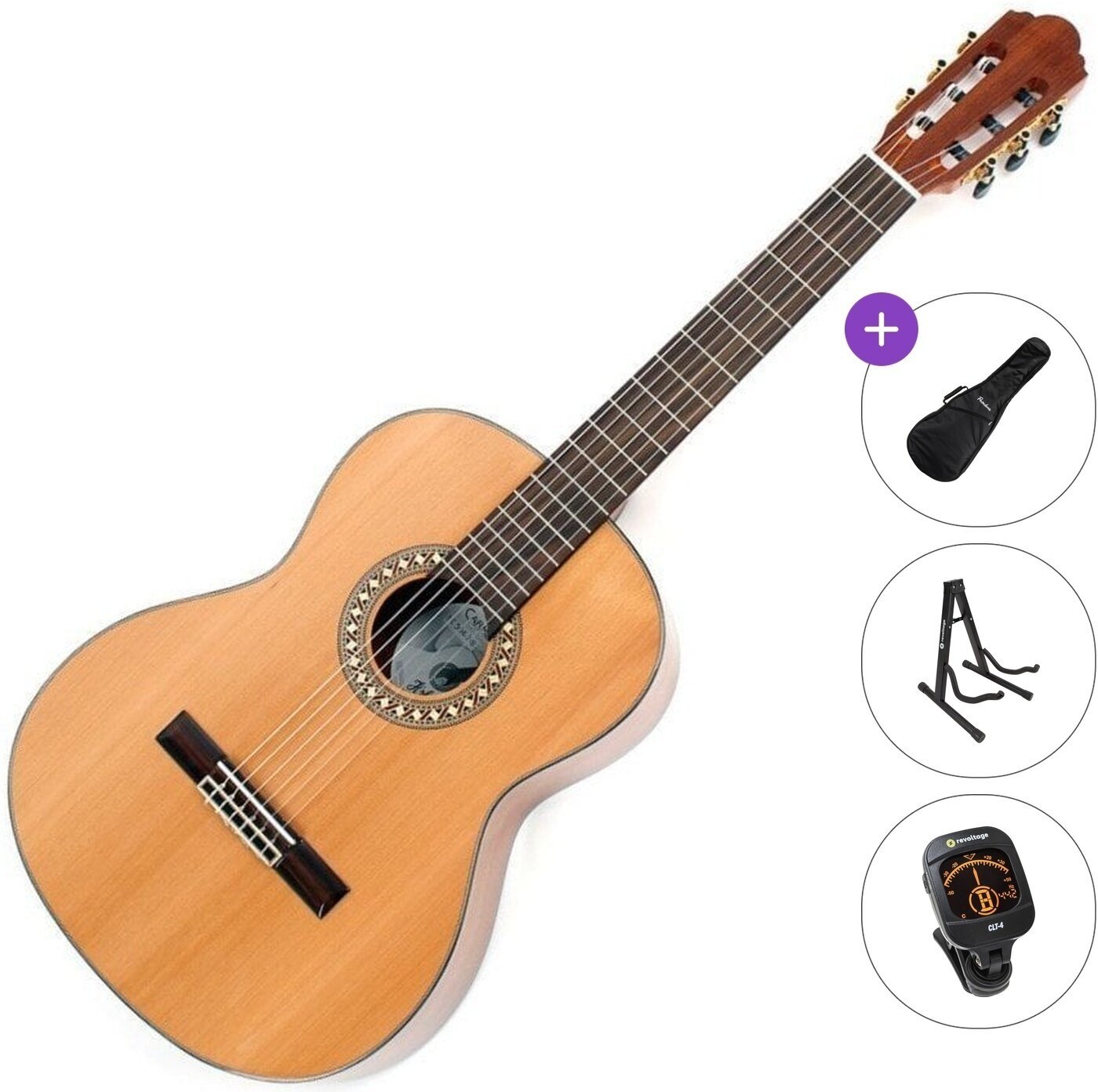Klassieke gitaar Höfner HC504 Standard SET 7/8 Natural Klassieke gitaar