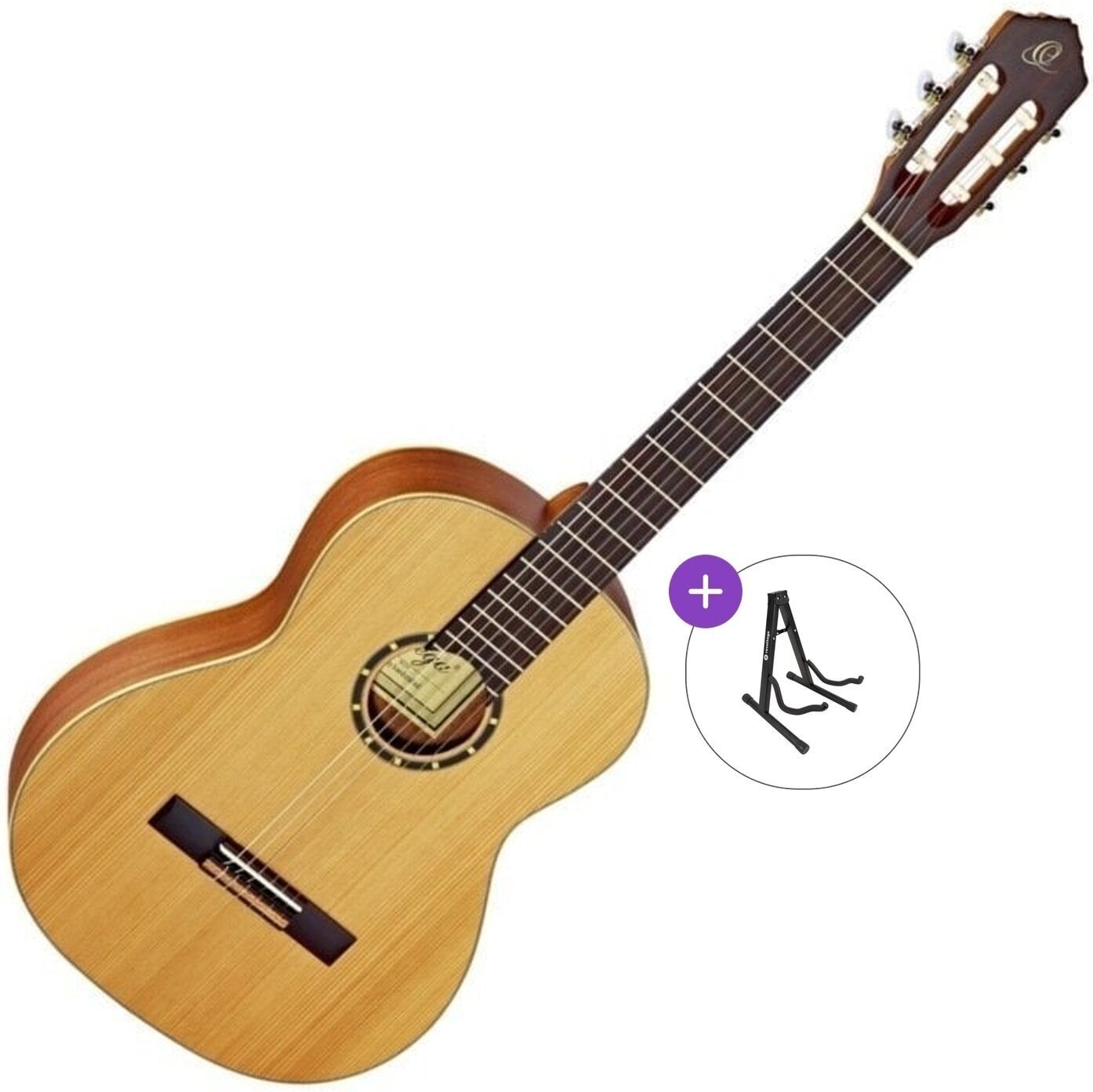 Klassieke gitaar Ortega R131SN Basic SET 4/4 Natural Klassieke gitaar