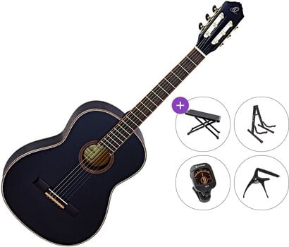 Klassieke gitaar Ortega R221SNBK Premium SET 4/4 Black Klassieke gitaar - 1