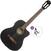 Konzertgitarre mit Tonabnehmer Ortega RCE125SN Basic SET 4/4 Black Konzertgitarre mit Tonabnehmer
